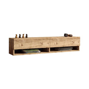 Mobile porta TV con 2 ante 29,5 x 140 x 31,5 cm effetto rovere rustico 03_0007766