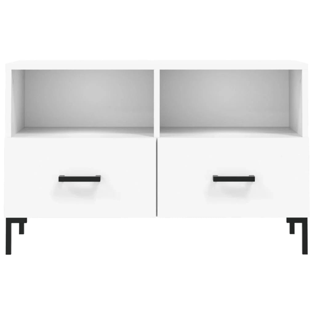 Mobile TV multimediale mensola TV credenza TV sala da pranzo soggiorno camera da letto 80 x 36 x 50 cm legno ingegnerizzato bianco 02_0026297