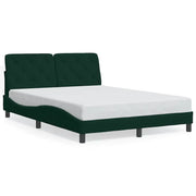 Letto matrimoniale | Letto per adulti | Giroletto senza Materasso Verde Scuro 120x200 cm in Velluto