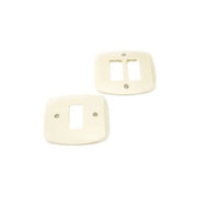 Trade Shop - Placche In Abs Autoportanti Per Scatola Tonda Autoportante Diametro 60 / 80 - Bianco -2 Fori     -