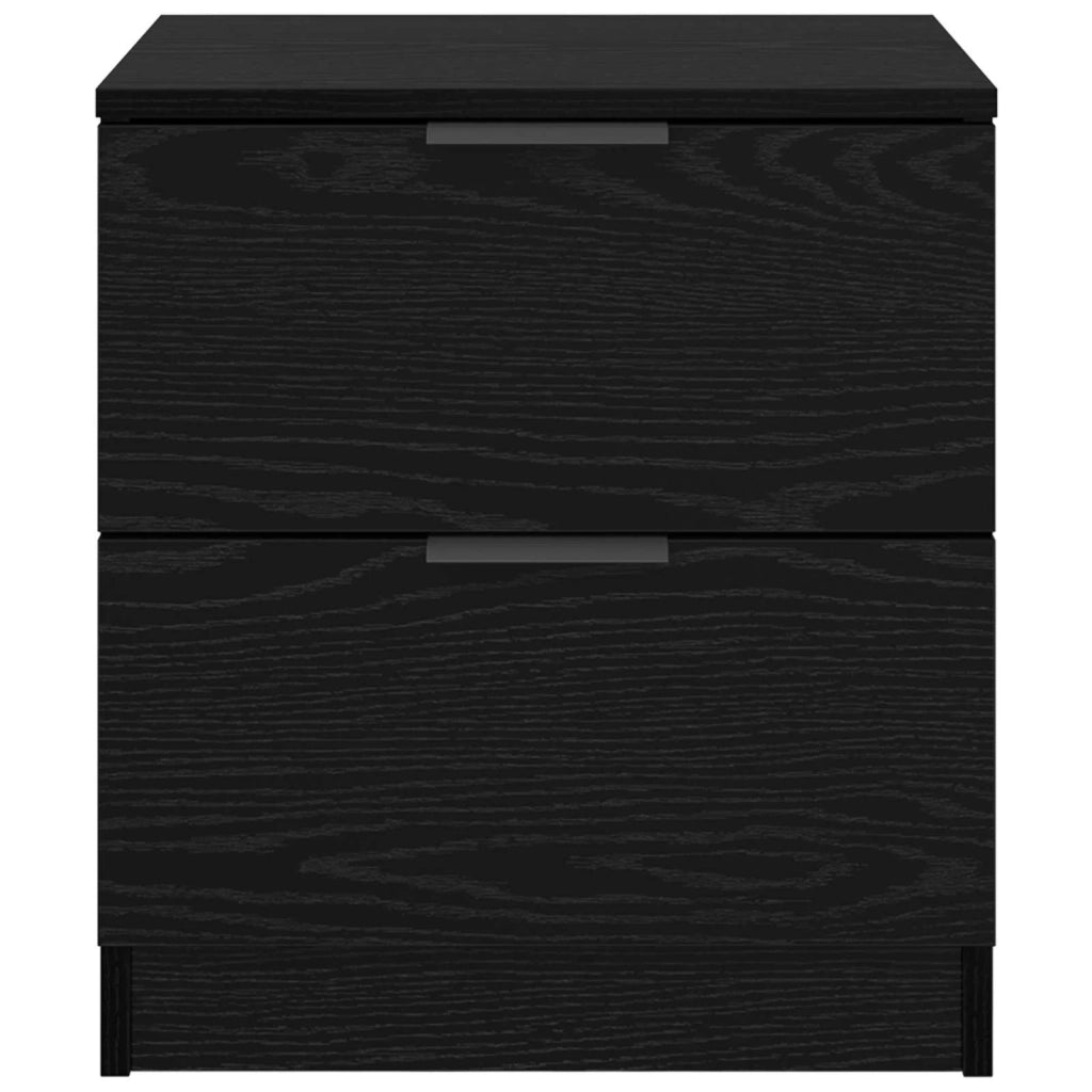 Armadio da Notte con cassetto 2 pcs Rovere Nero 45 x 39 x 50cm 880509