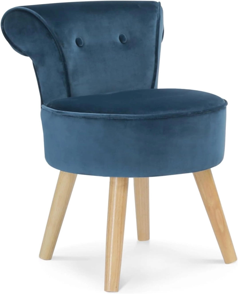 Set di 4 sedie scandinave SARA in grigio scuro, grigio chiaro, bianco e blu