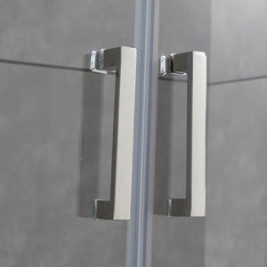 Porta Parete Doccia 140 cm 2 Ante Scorrevoli in Cristallo Trasparente 6mm H195 Bonussi Giuly