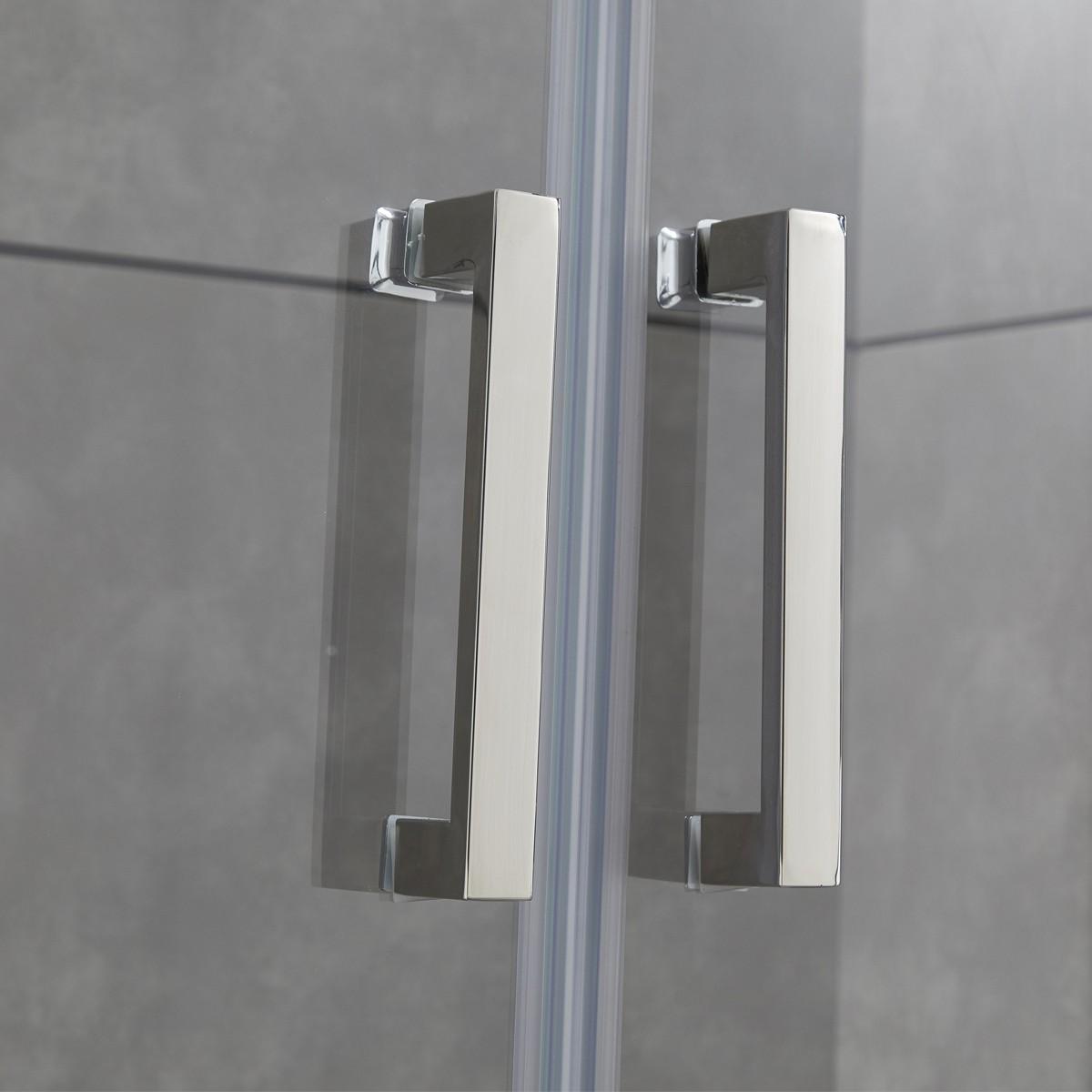 Porta Parete Doccia 170 cm 2 Ante Scorrevoli in Cristallo Trasparente 6mm H195 Bonussi Giuly