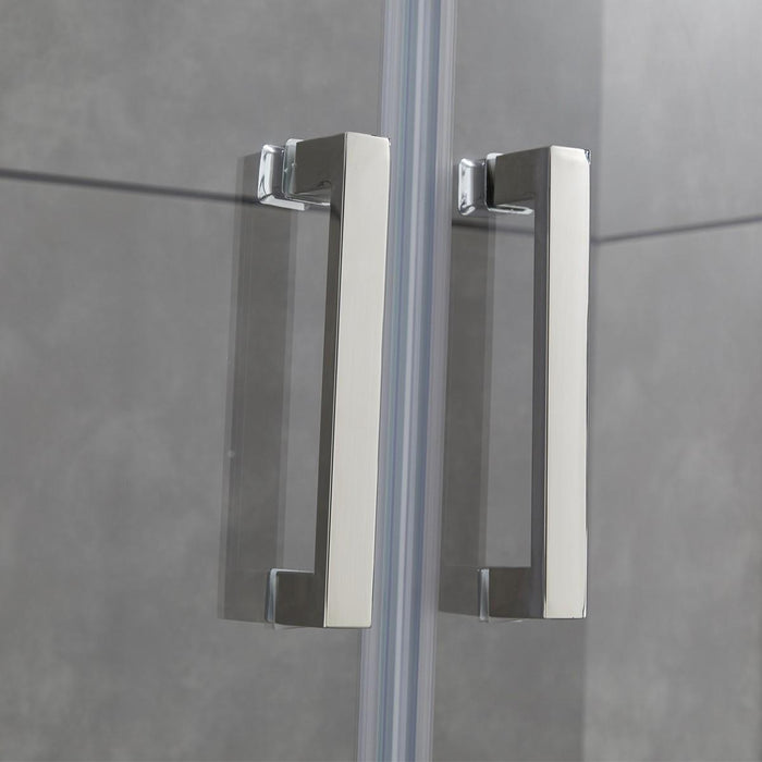 Porta Parete Doccia 170 cm 2 Ante Scorrevoli in Cristallo Trasparente 6mm H195 Bonussi Giuly