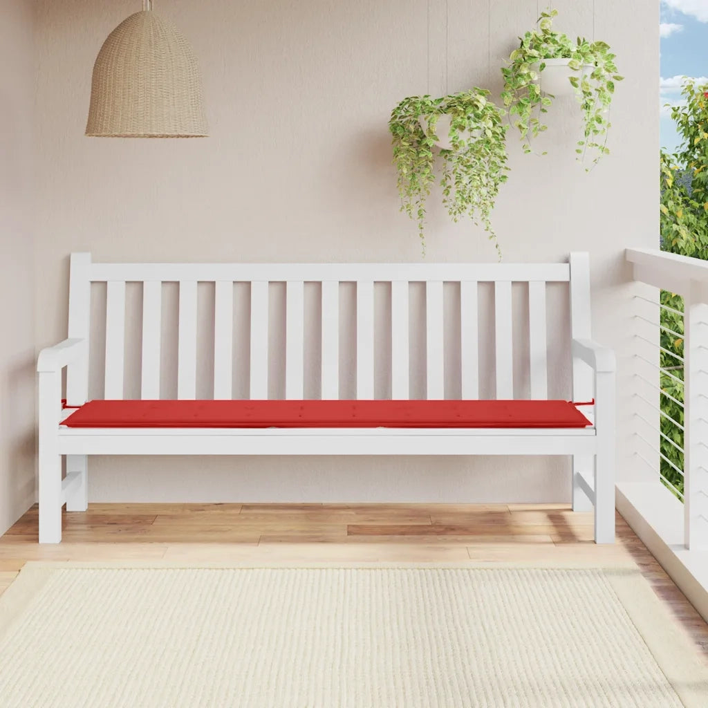 Cuscino per Panca | Cuscini per sedie Rosso 200x50x4 cm in Tessuto Oxford