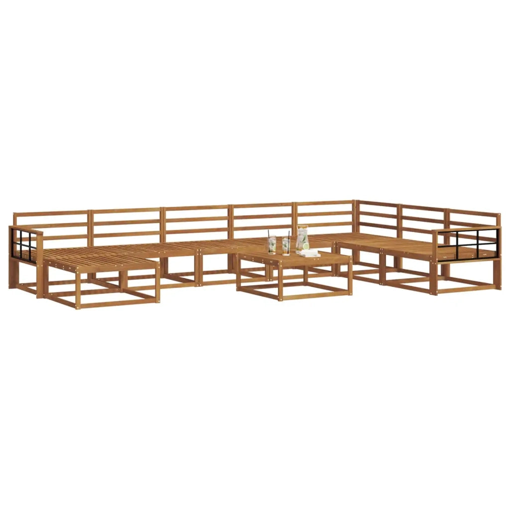 Set di divani da esterno 9 pcs Naturale