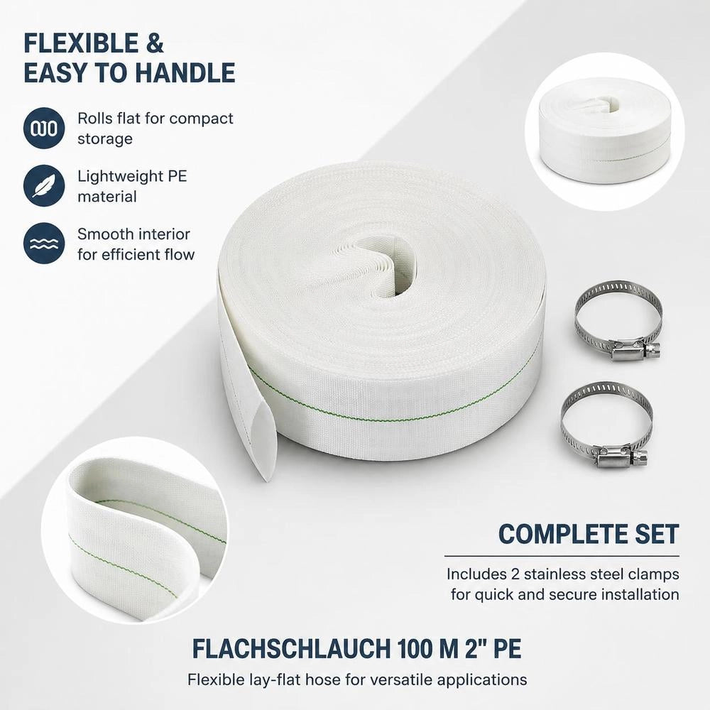 Flat Hose 100 M 2" PE