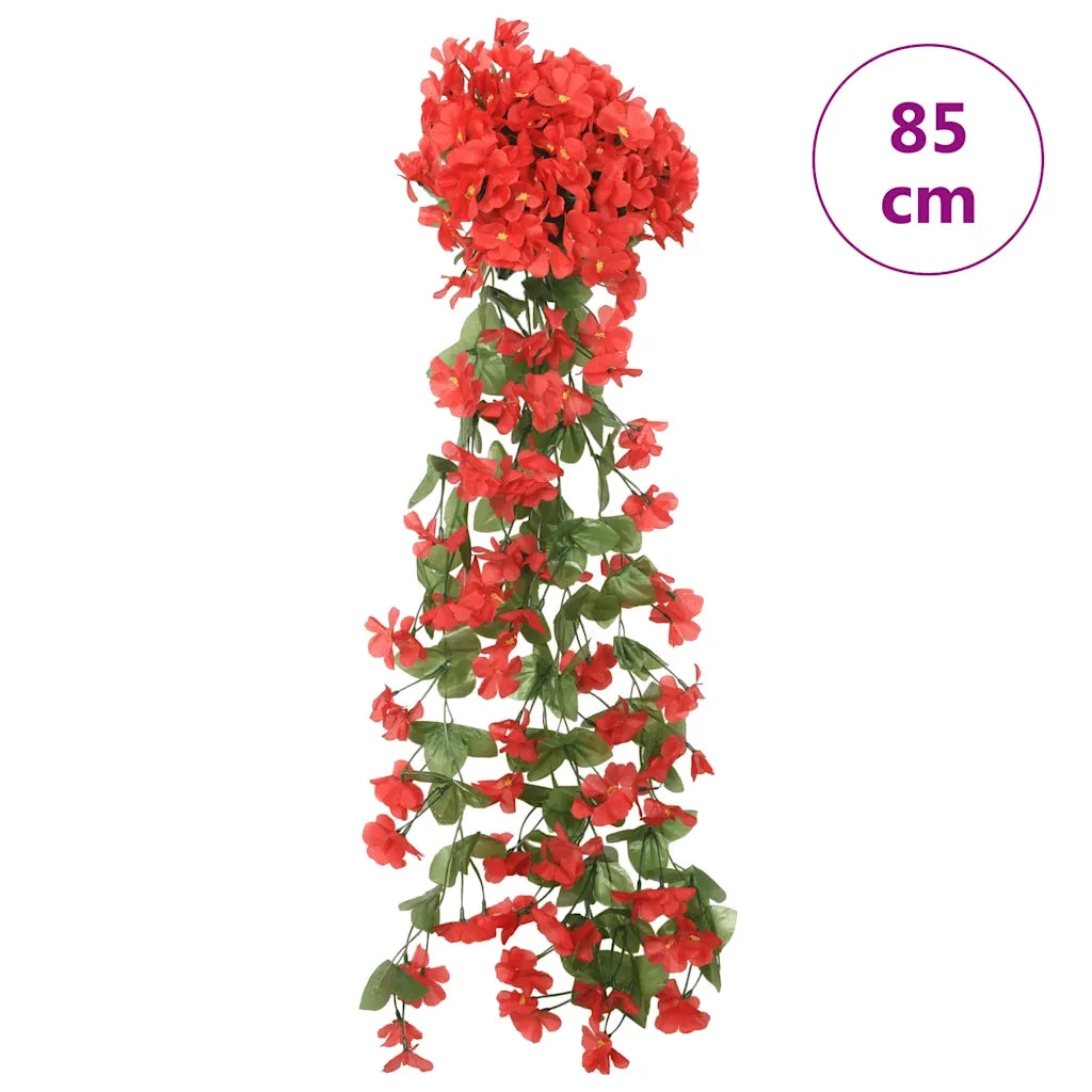 Ghirlande Fiori 3 pz Rosso 85 cm 359053