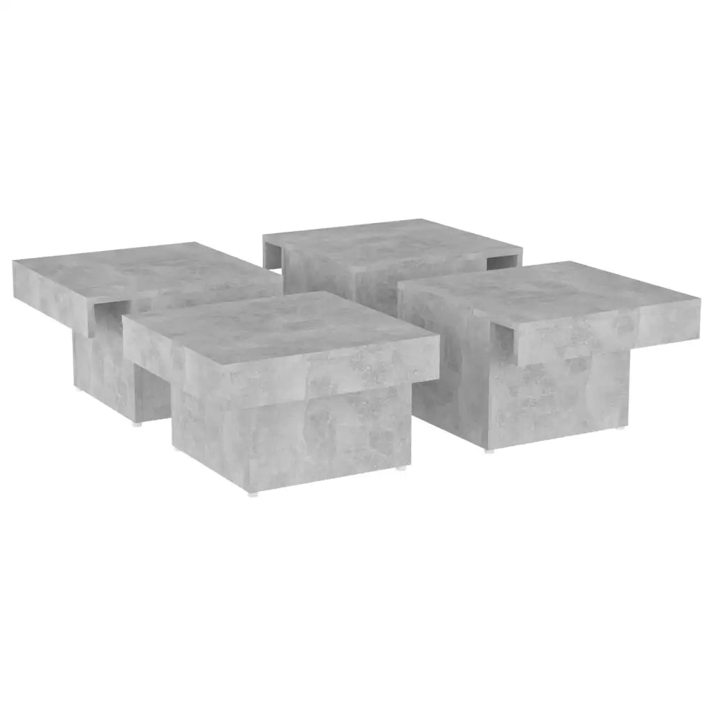 Tavolino da Salotto Grigio Cemento 90x90x28cm Legno Multistrato 806916