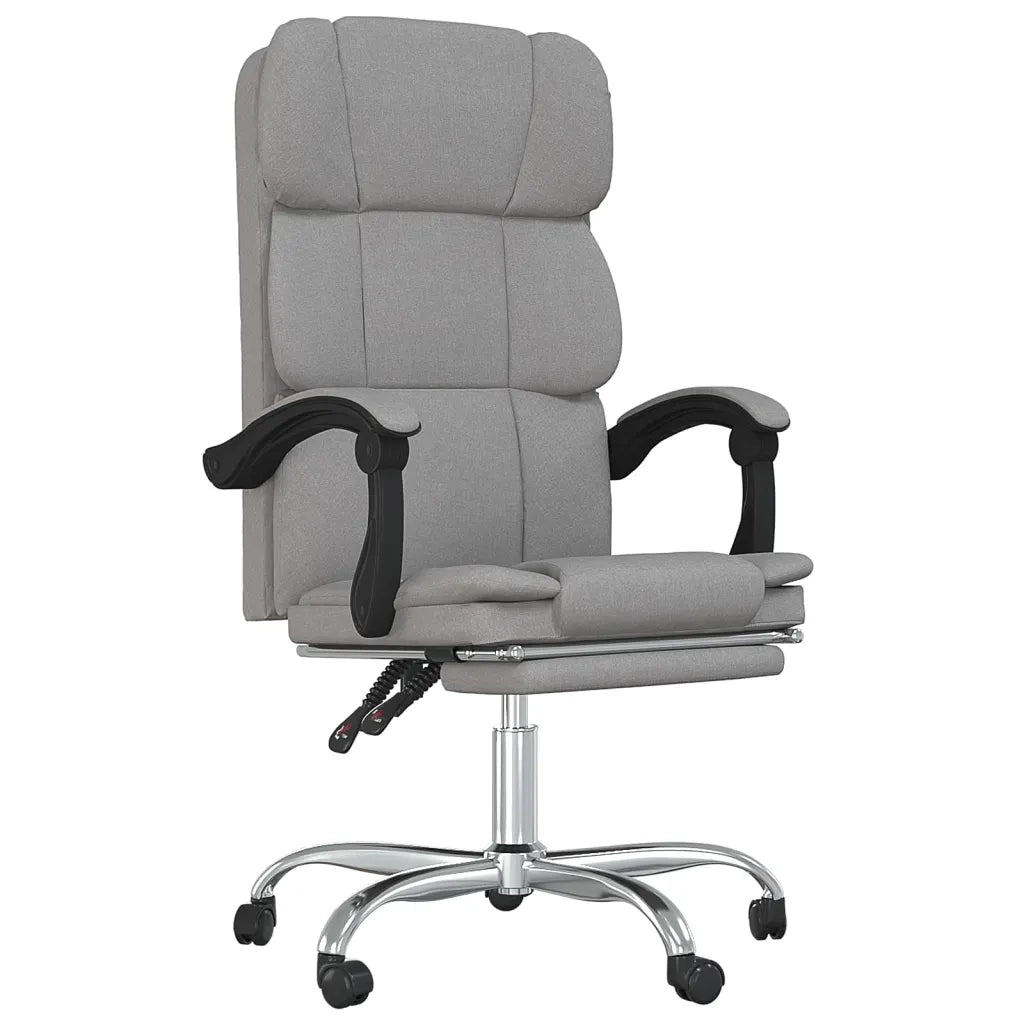 Poltrona da Ufficio Reclinabile Grigio Chiaro in Tessuto cod mxl 26944