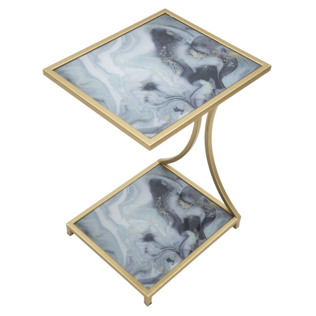 Tavolino VKH543, Oro, Metallo, 40x35x60 cm