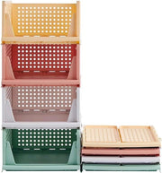 Organizzatore di abbigliamento a pile stivellabile - cassetti di stoccaggio per abbigliamento - contenitori di stoccaggio in plastica - contenitori di stoccaggio per la cucina - contenitori di stoccaggio per la doccia - dimensioni 43 x 33 x 72 cm