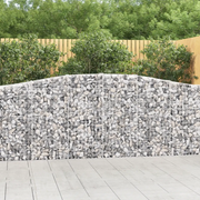 Cesti Gabbioni ad Arco 3 pz 400x30x100/120 cm Ferro Zincato 3145827