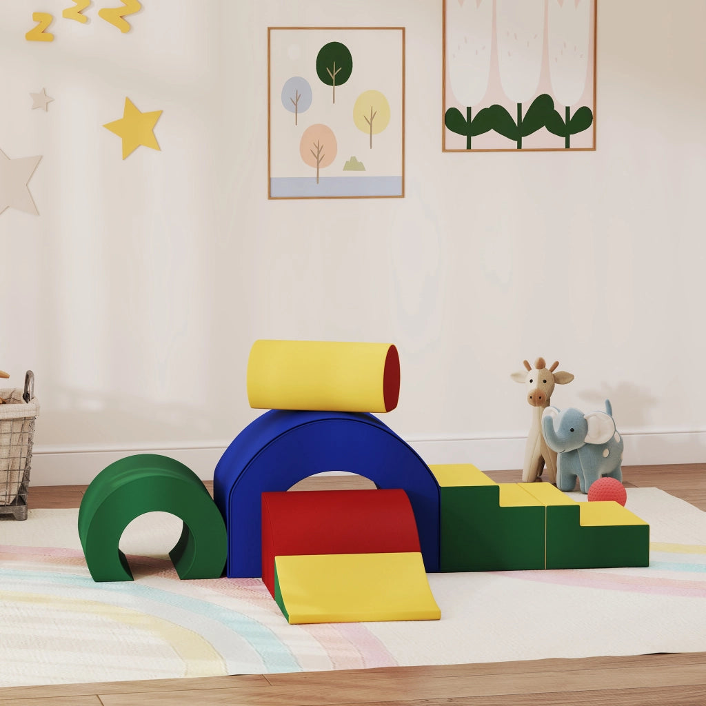 Giocattolo di arrampicata modulare per bambini ¨C zephmum ¨C multicolore 181x39x44 cm