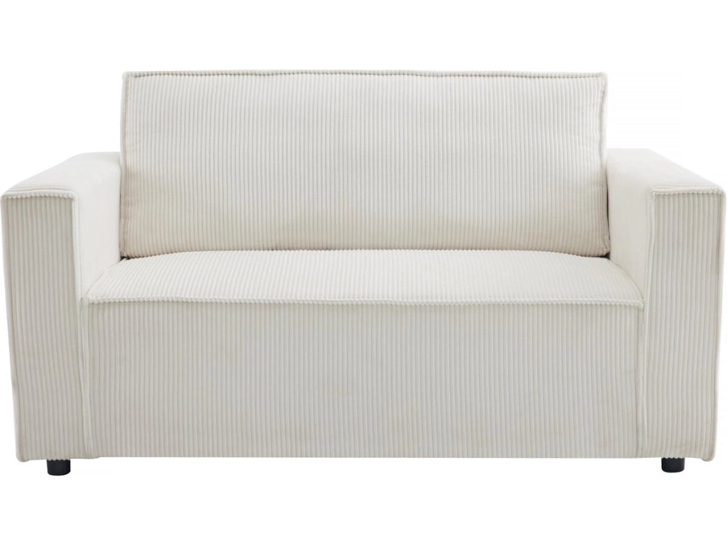 Divano letto posti in velluto a coste "Grenelle" - 2 posti - Beige