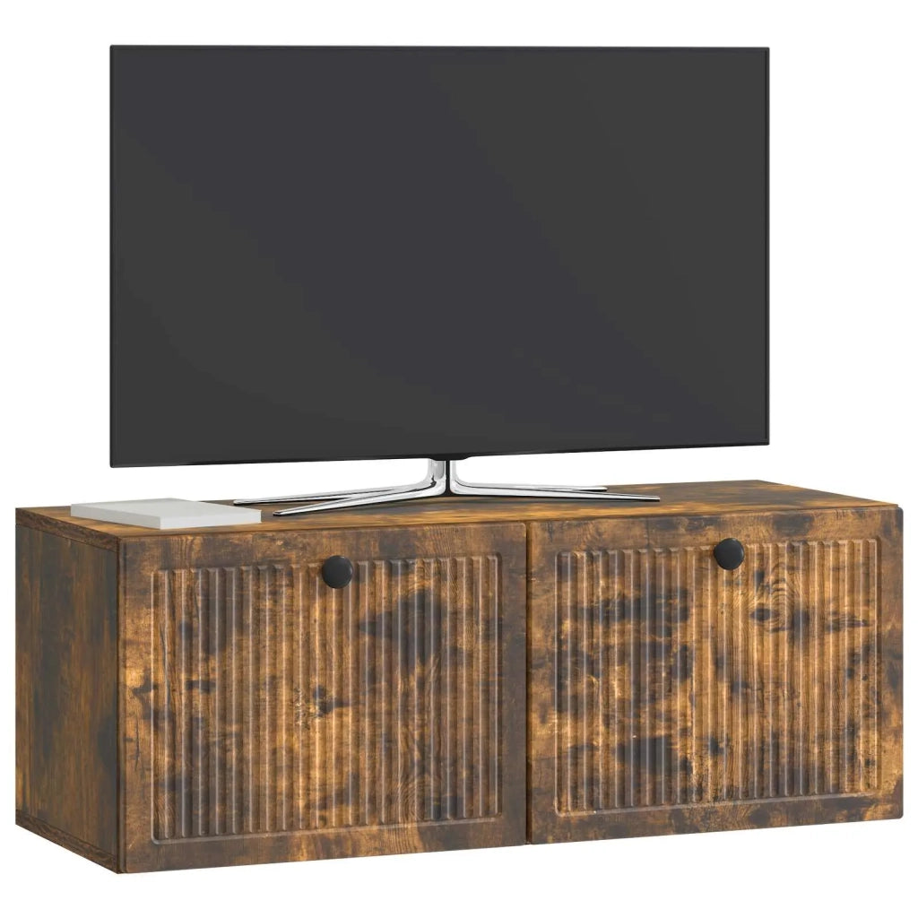 Mobile Porta TV da Muro Rovere Fumo 78,5 x 31 x 30 cm 898040