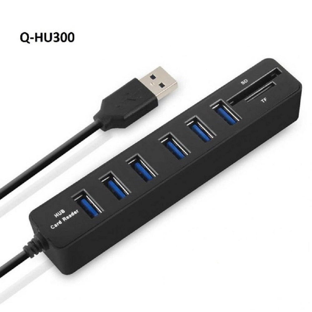 Trade Shop - Hub Usb 3.0 A 8 Porte Con Slot Per Schede Sd Tf Computer Laptop Hi-speed Q-hu300 -