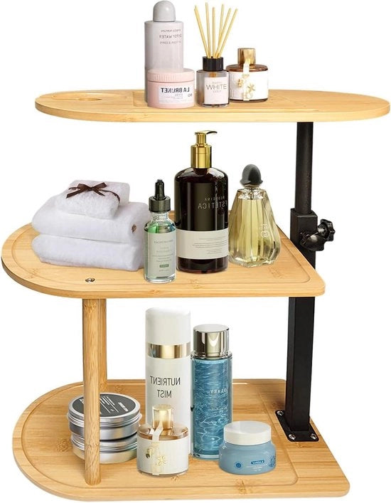 Panno per bagno in bambù con tavolo per il bagno organizzatore per la camera da bagno con piatto per il bagno e raccoglitore per il bagno organizzatore di lusso per la SPA casa di benvenuto regalo per la casa di benvenuto.