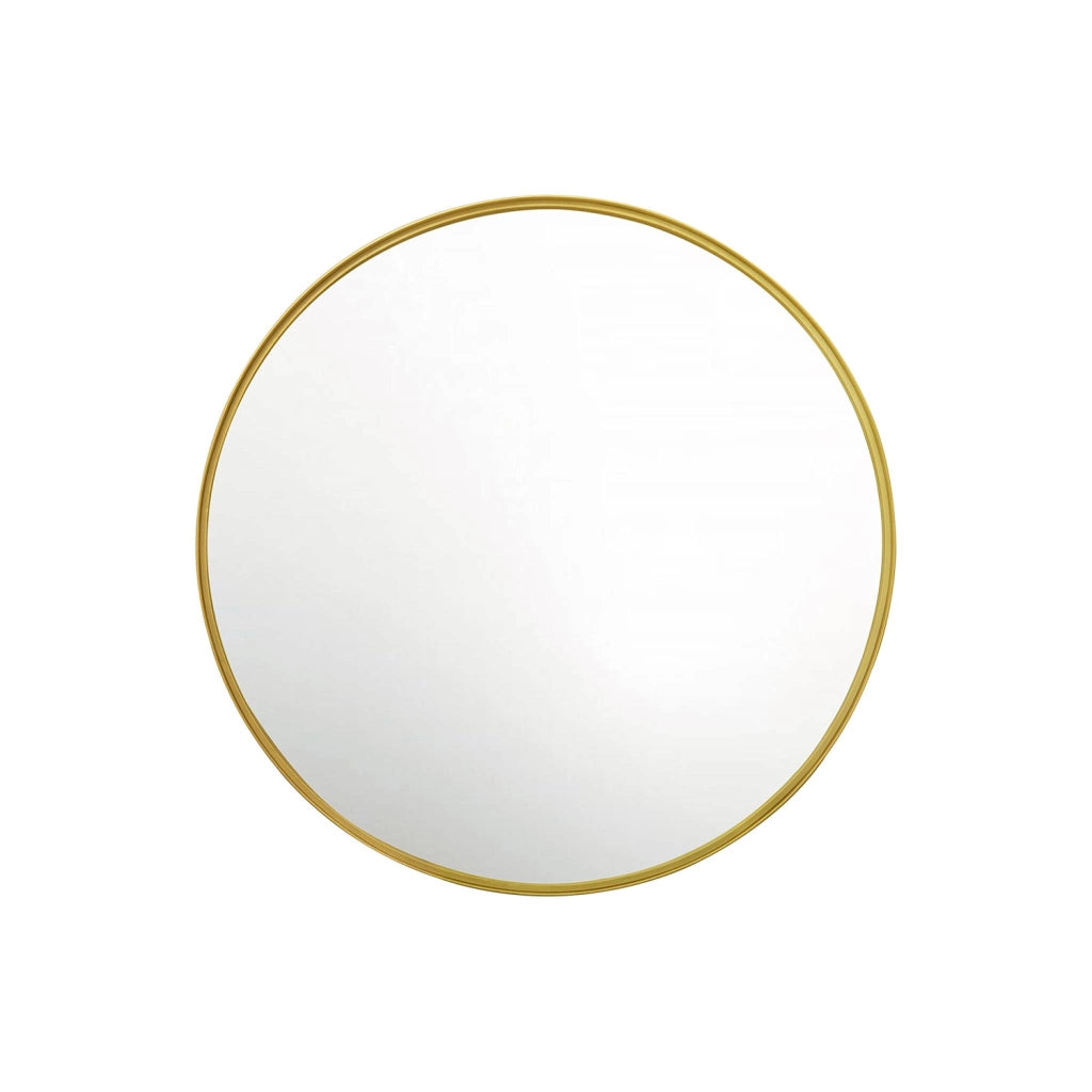 Specchio rotondo in metallo, 60cm, oro