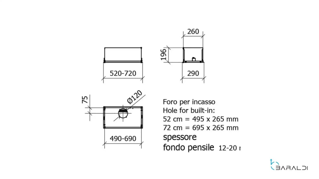 BLOCK STAR cm 52 - Inox, Zincato - 380 m3/h