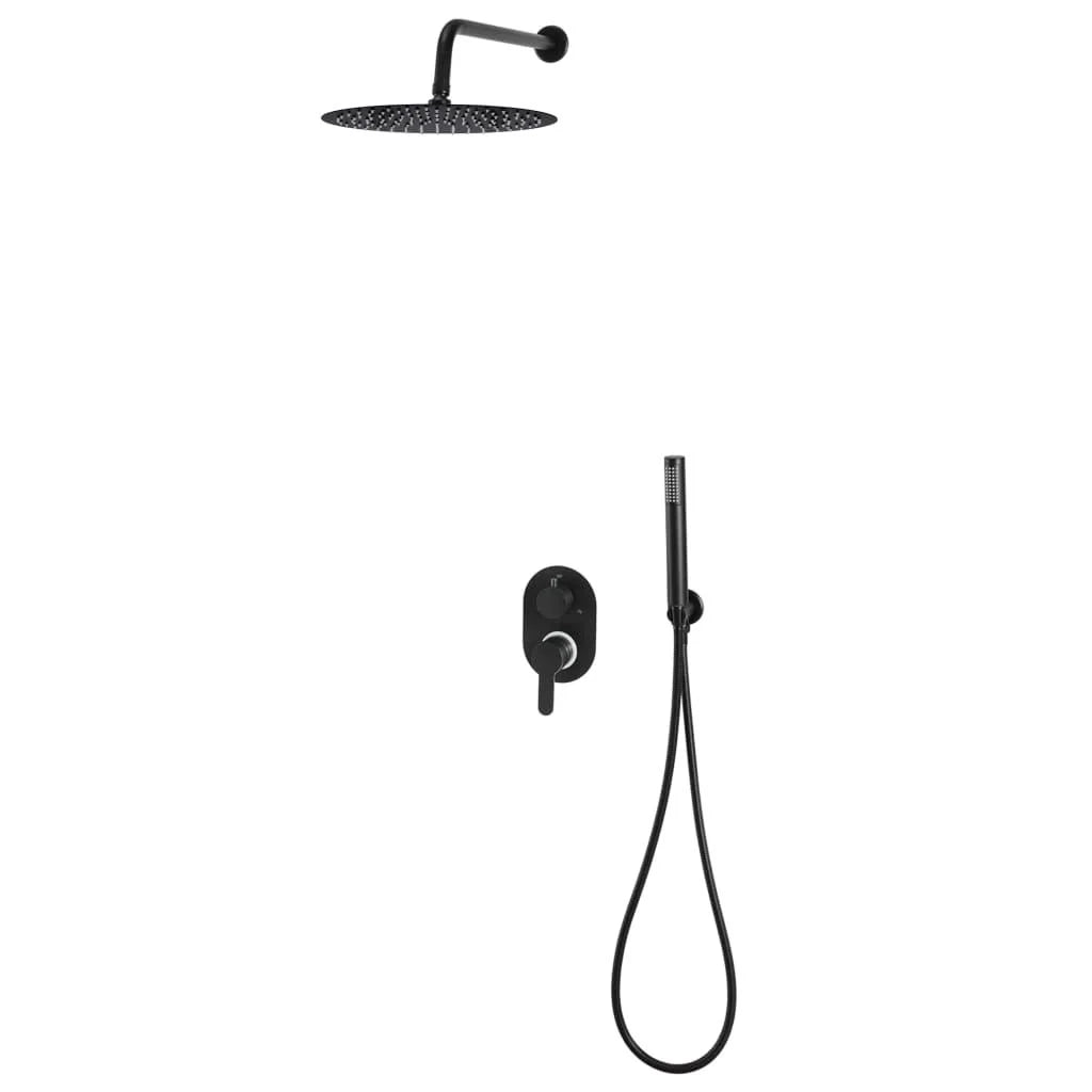 Set completo per sistema doccia con soffione doccia in acciaio inox nero 02_0003109