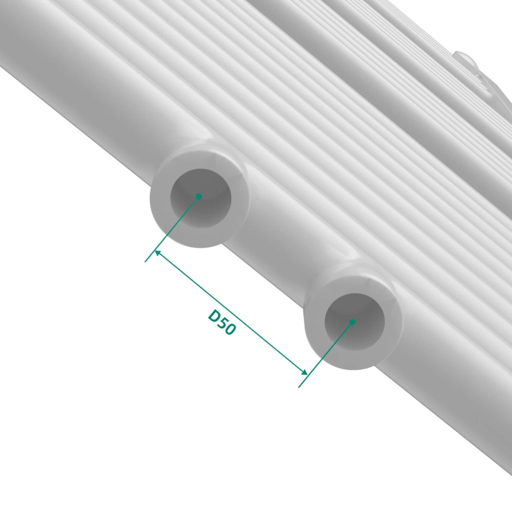 Radiatore scaldasalviette da bagno acciaio 140 x 60 cm bianco 03_0010423