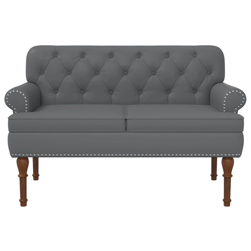 Loveseat con bottoni imbottiti Grigio 120 x 65 x 77 cm 42041859