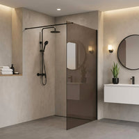 Parete Doccia Rea Flexi Brown / Black 120