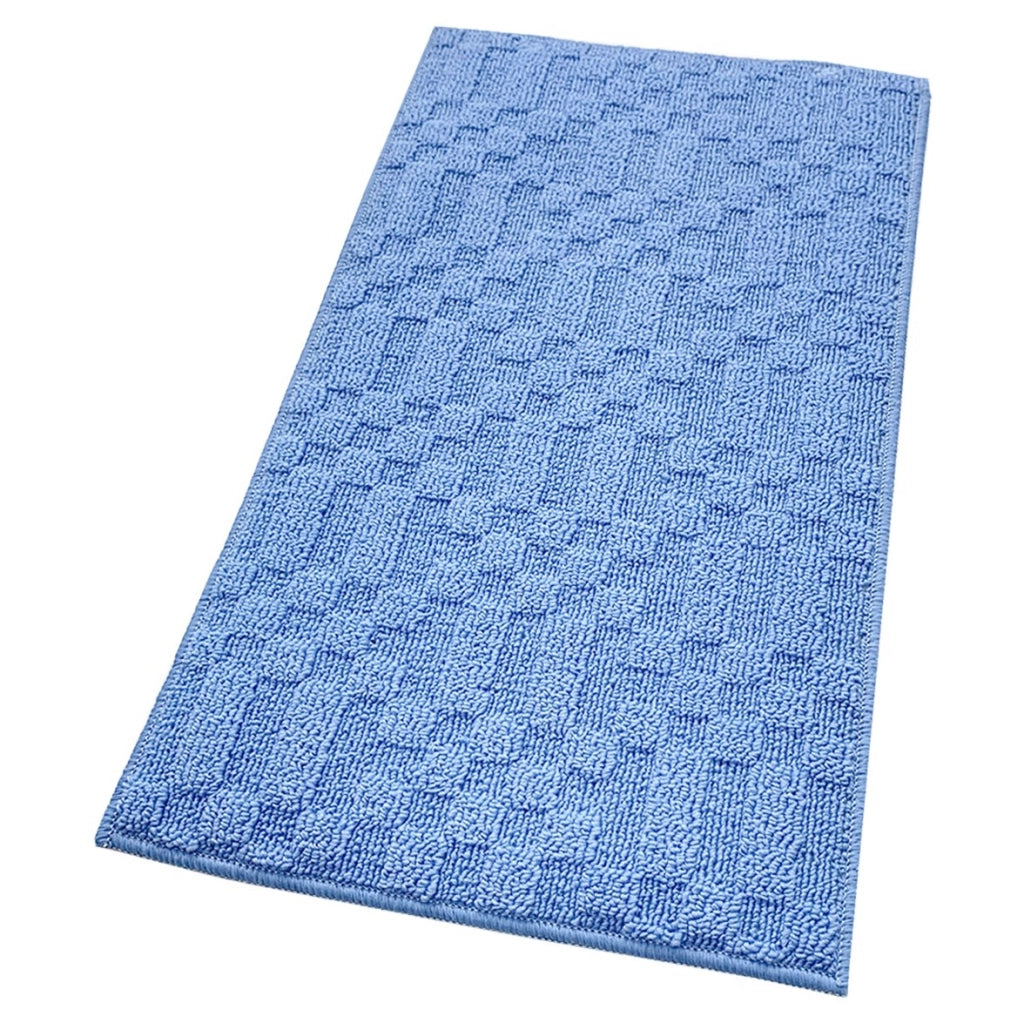 Tappeto Bagno 3D Morbido Assorbente Antiscivolo Lavabile Scendiletto Camera 45x75 Cm Azzurro