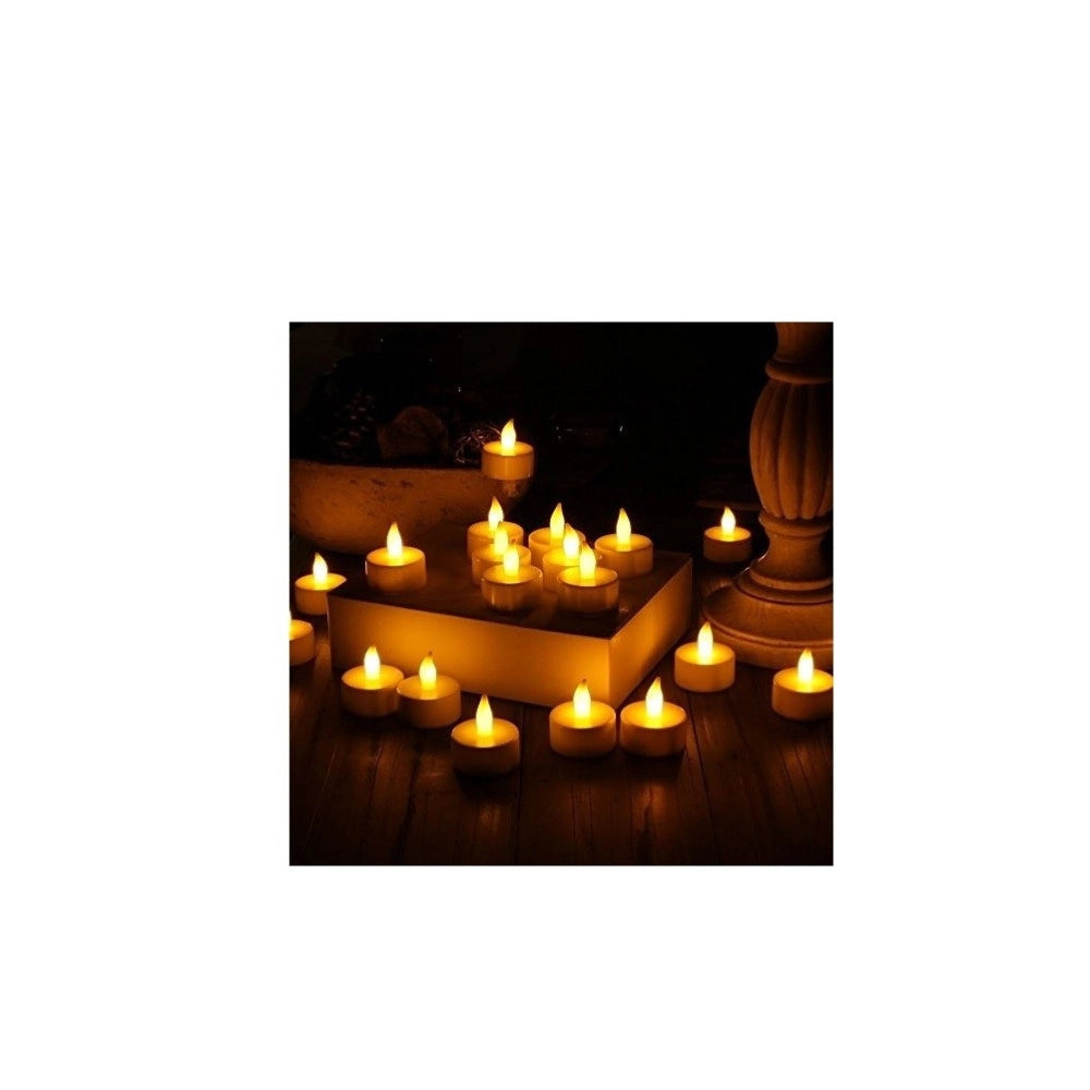 Trade Shop - Kit Candele Candeline A Led Fiamma Tremolante Lumini Con Batterie Incluse Calda -