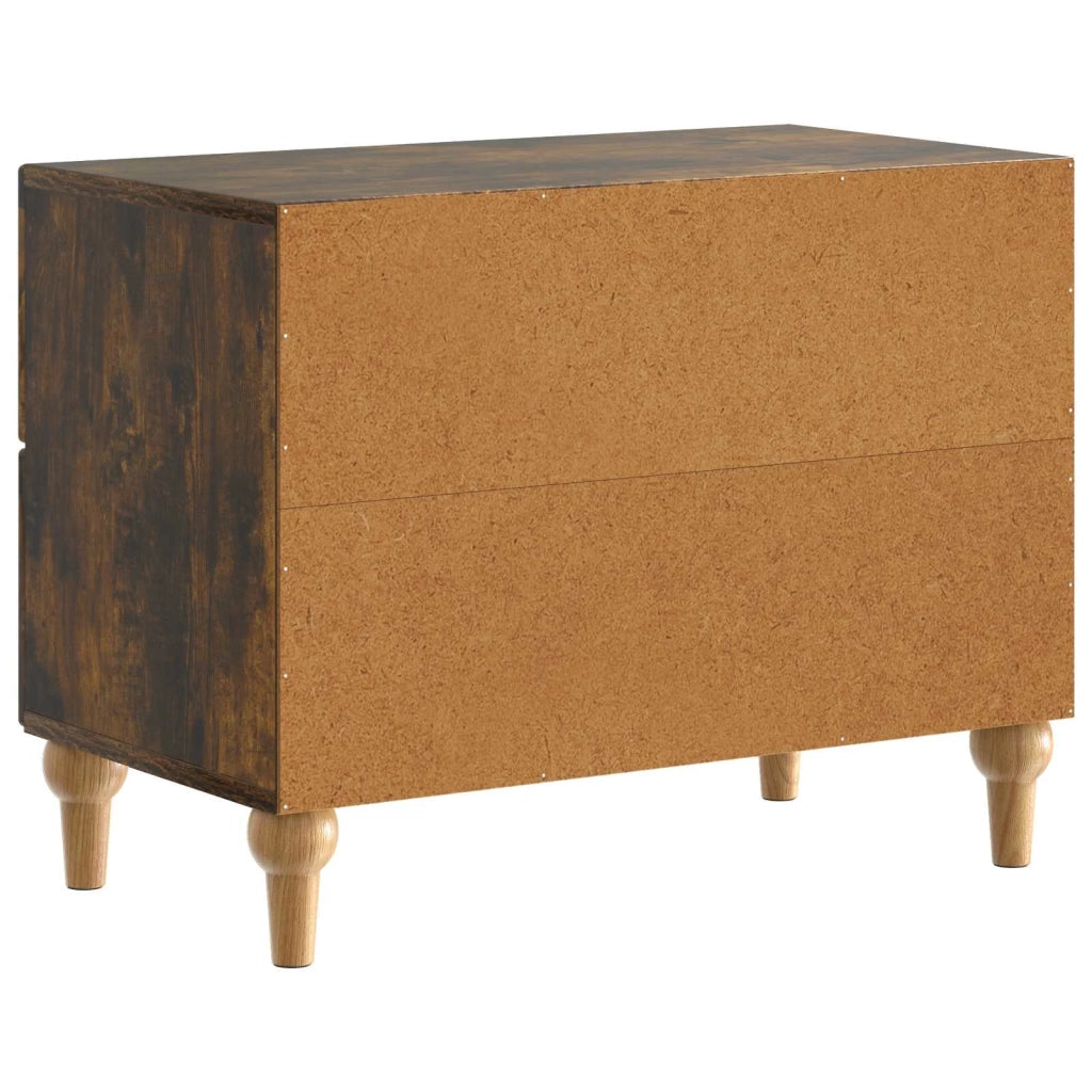 Armadio da Notte con cassetto Rovere Fumo 62 x 34,5 x 48 cm