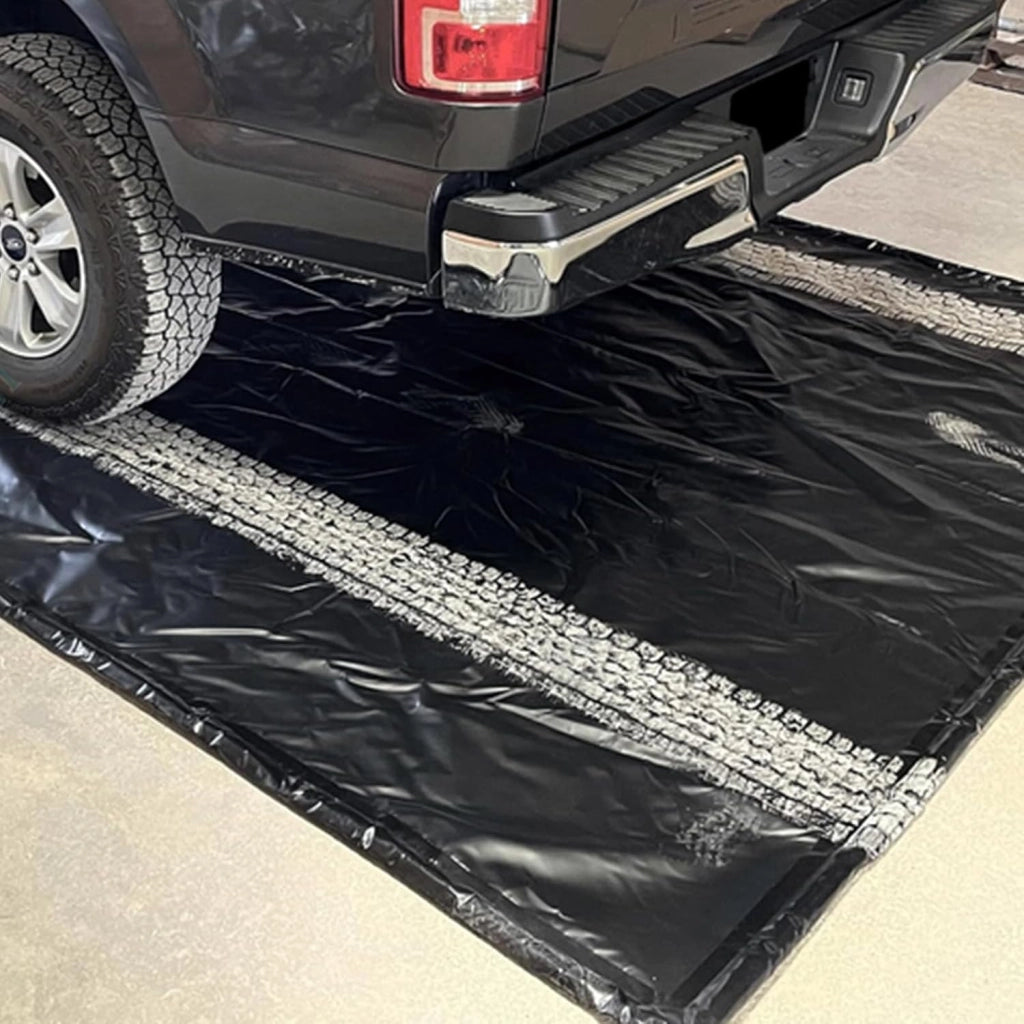 Tappeto per Garage 550 x 240 cm, Tappetino Antiscivolo per Riparazione Auto Impermeabile, Include Raschietto per Pavimenti e Nastri Adesivi, Adatto per SUV di Media Grandezza