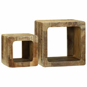 Mobile TV 2 pz-Set di 2 Credenza per TV Marrone Legno massello di mango ruvido
