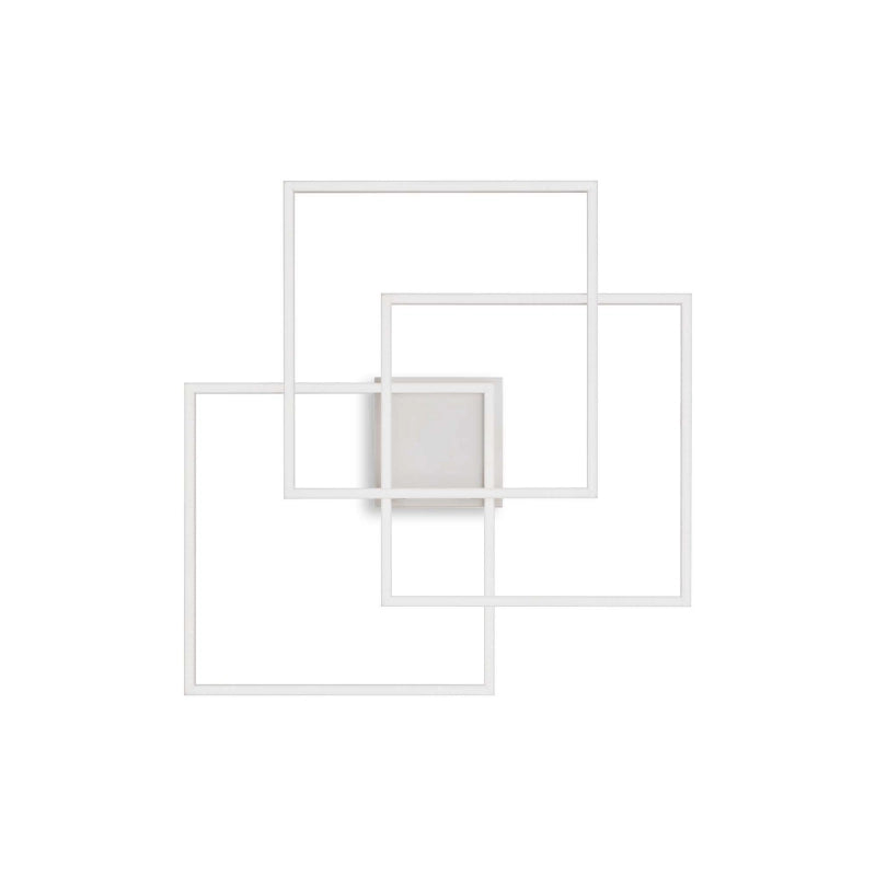 Lampada Da Soffitto Frame Pl Quadrato Bianco Ideal-Lux