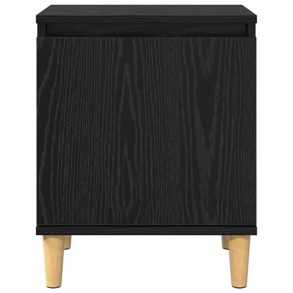Armadio da Notte Rovere Nero 40 x 30 x 50 cm Legno multistrato 875106