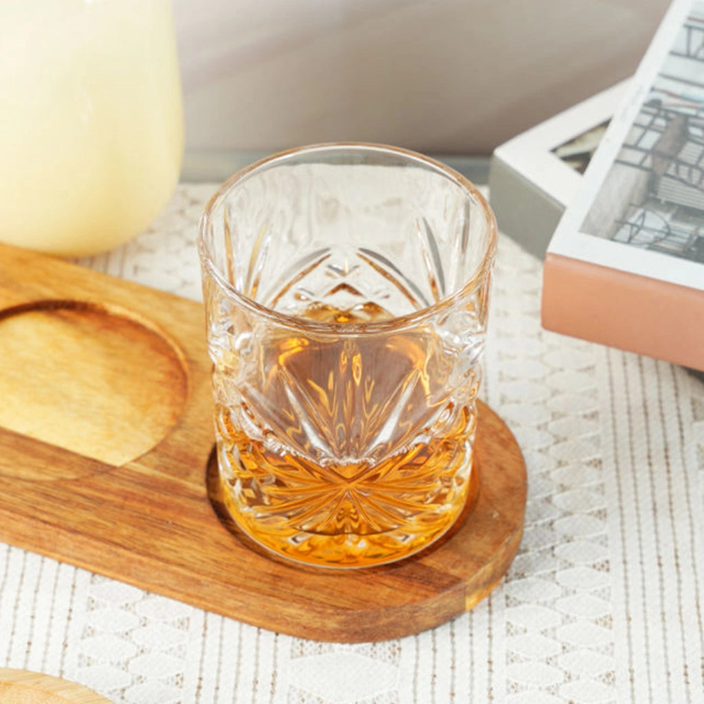 Set 6 Bicchieri Da Whisky 31Cl In Vetro Resistente Lavorato Bicchiere Design Moderno Cucina Acqua Cocktail Rum Certificati Contatto Alimentare Lavastoviglie Microonde Bar Ristorante Kiel