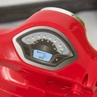 Moto Elettrica per Bambini con Licenza Ufficiale Vespa Batteria 6V, Fari e Clacson, per Bimbi da 18-36 mesi, Rosso, 66.5x38x52cm