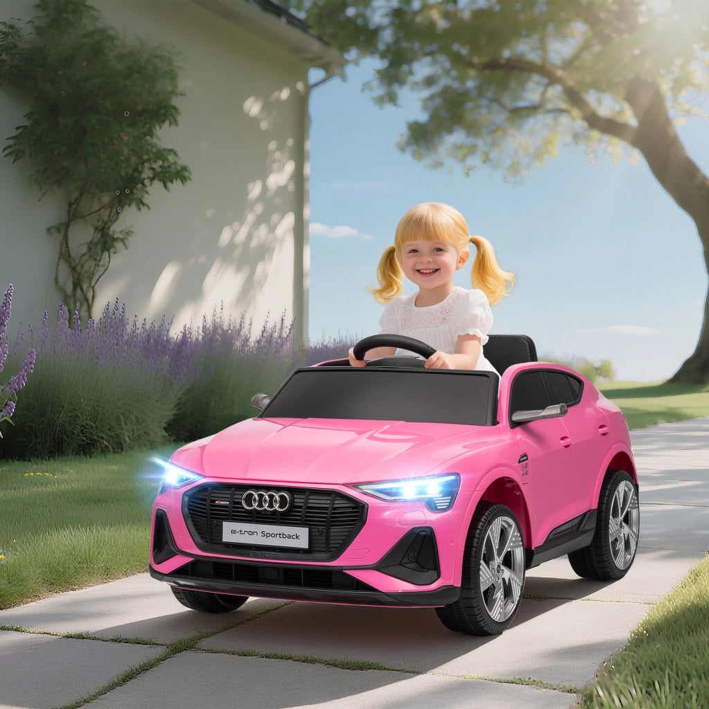 Auto Elettrica per Bambini Audi E-tron 12V con Telecomando e Cintura di Sicurezza ¨C zephmum ¨C 3-5 Anni