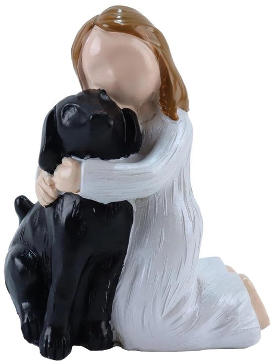 Scultura a mano di un cane - Dimensioni 9,9 x 7,5 cm - Design duraturo