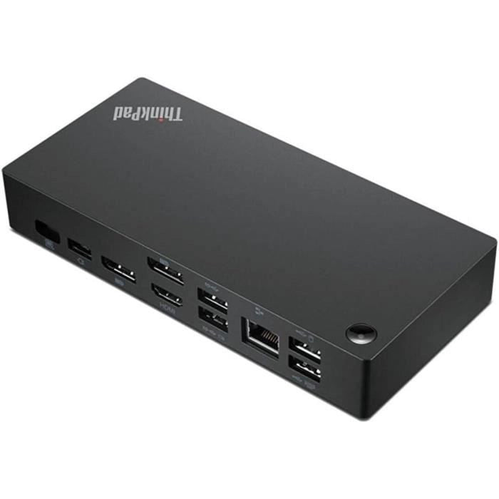 Docking station - LENOVO - 40AY0090EU - Con cavo USB 3.2 Gen 1 (3.1 Gen 1) Type-C - Nero