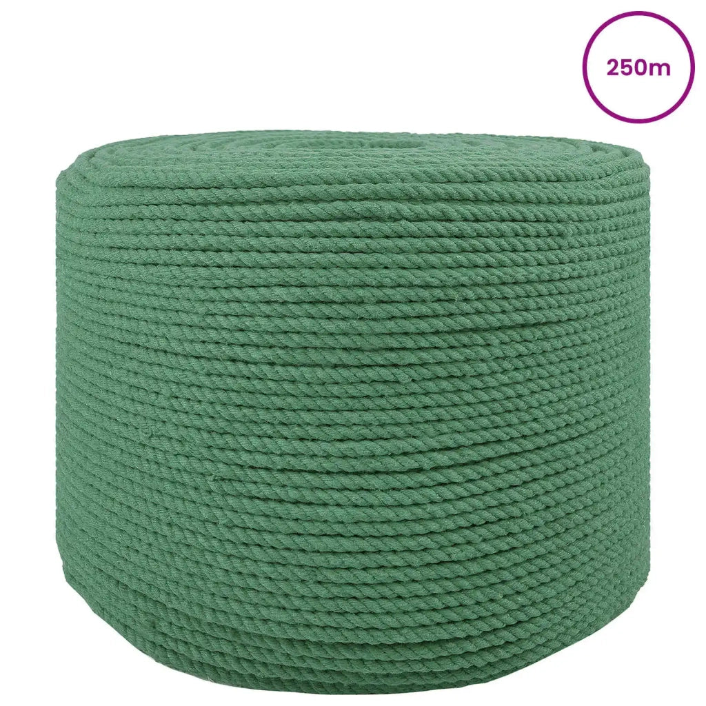 Spago di Cotone 4 mm 250 m Verde 100% Cotone 42011944