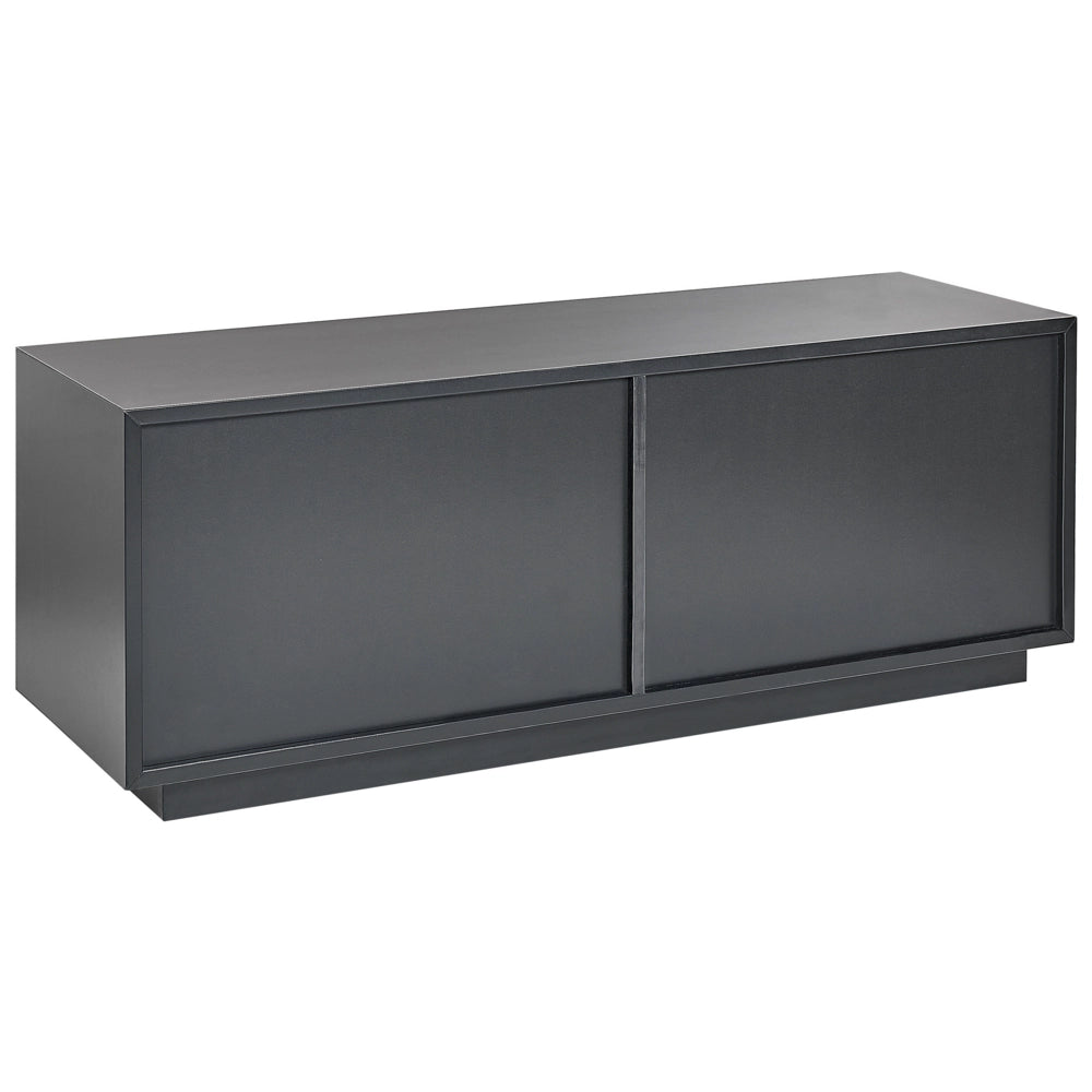 Credenza a 4 ante in MDF nero con ripiani maniglie dorate stile moderno corridoio soggiorno camera da letto contenitore