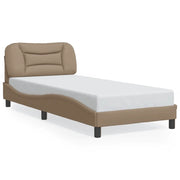 Letto singolo | Letto per adulti | Giroletto senza Materasso Hvar Cappuccino 90x190 cm in Similpelle