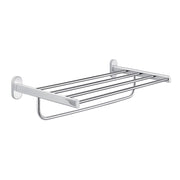 Mensola porta asciugamani doppia da muro in acciaio inox e Cromall 5335 Gedy serie FEBO Cromato