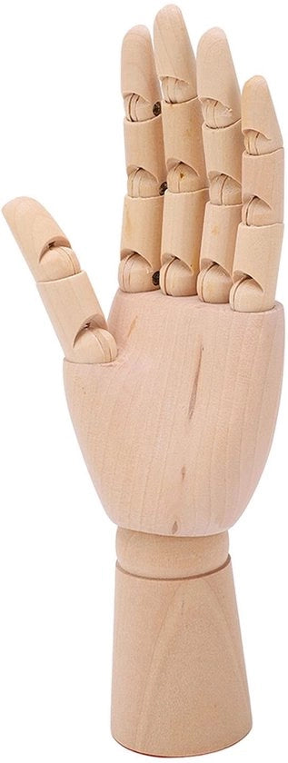 Manichino con Mano in Legno con Articoli Flessibili - 18 cm - Decorazione per Casa