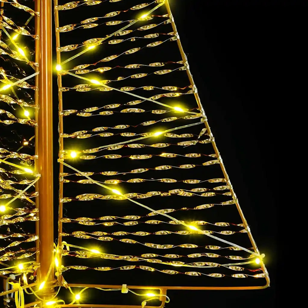 Albero di Natale con 160 LED Bianco caldo 150 cm PET