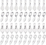 Hangerogen 40 pezzi - Forma ovale - Stile tibetano - Autoadesivo - Argento sterling rivestito - Design artigianale a mano - Hanger per collane