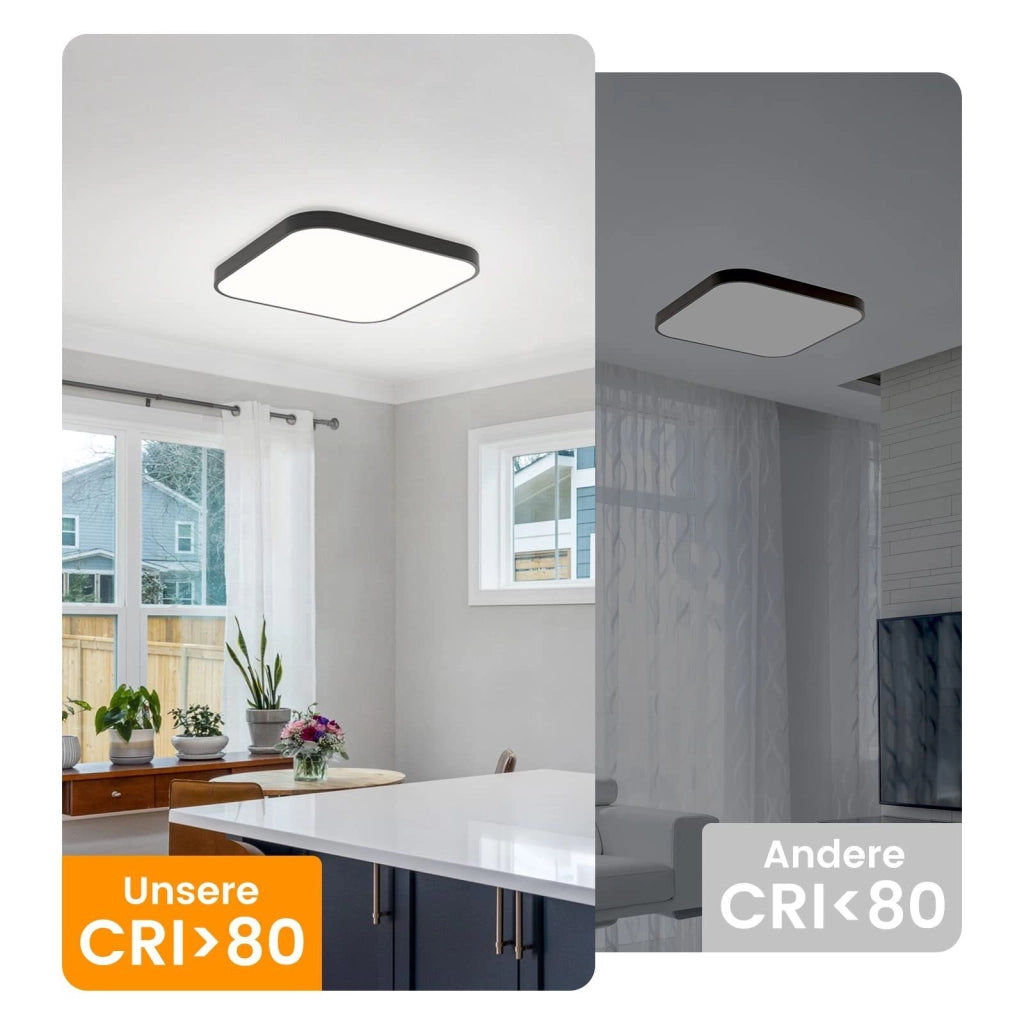 ZMH Lampada da soffitto plafoniera LED quadrata cristallo due faretti 27cm 15W 3000-6500K per corridoio