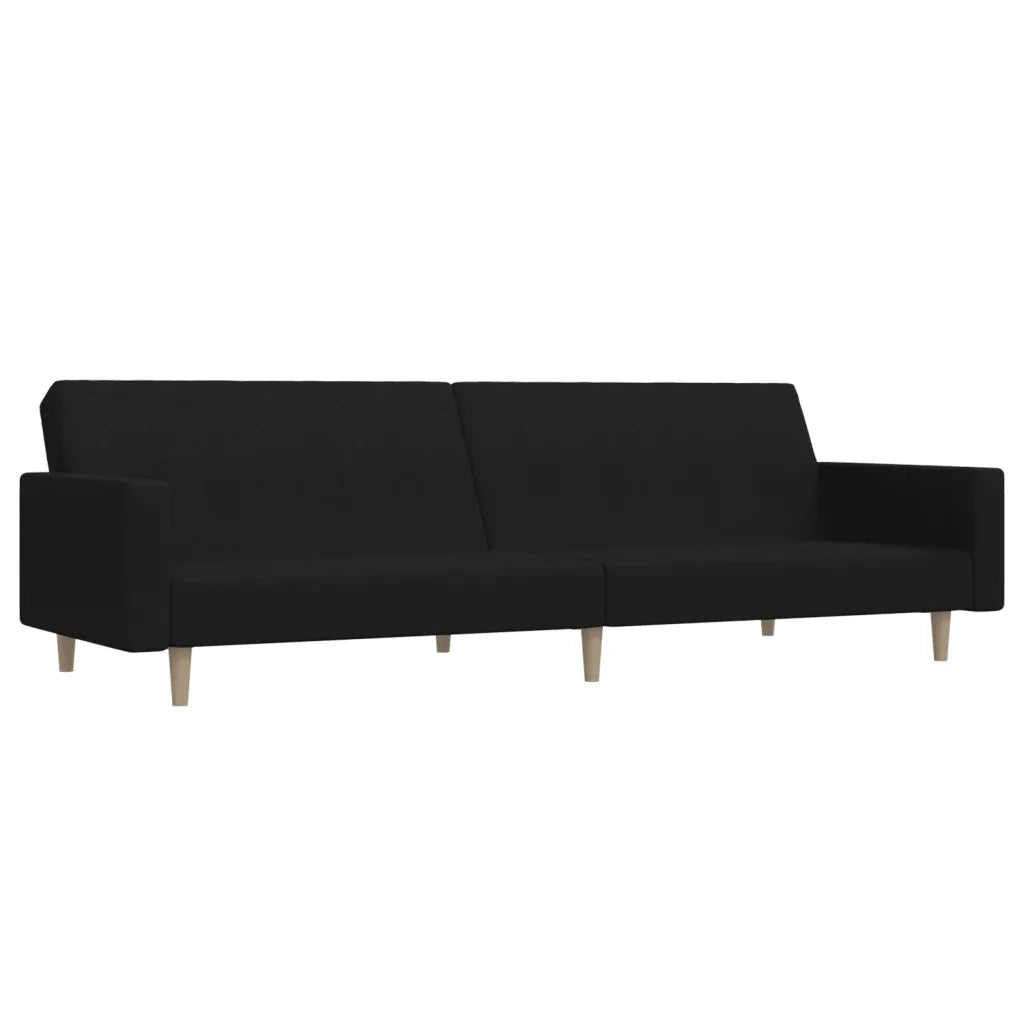 Divano letto | Sof¨¤ letto | Letto singolo a 2 Posti Nero in Tessuto